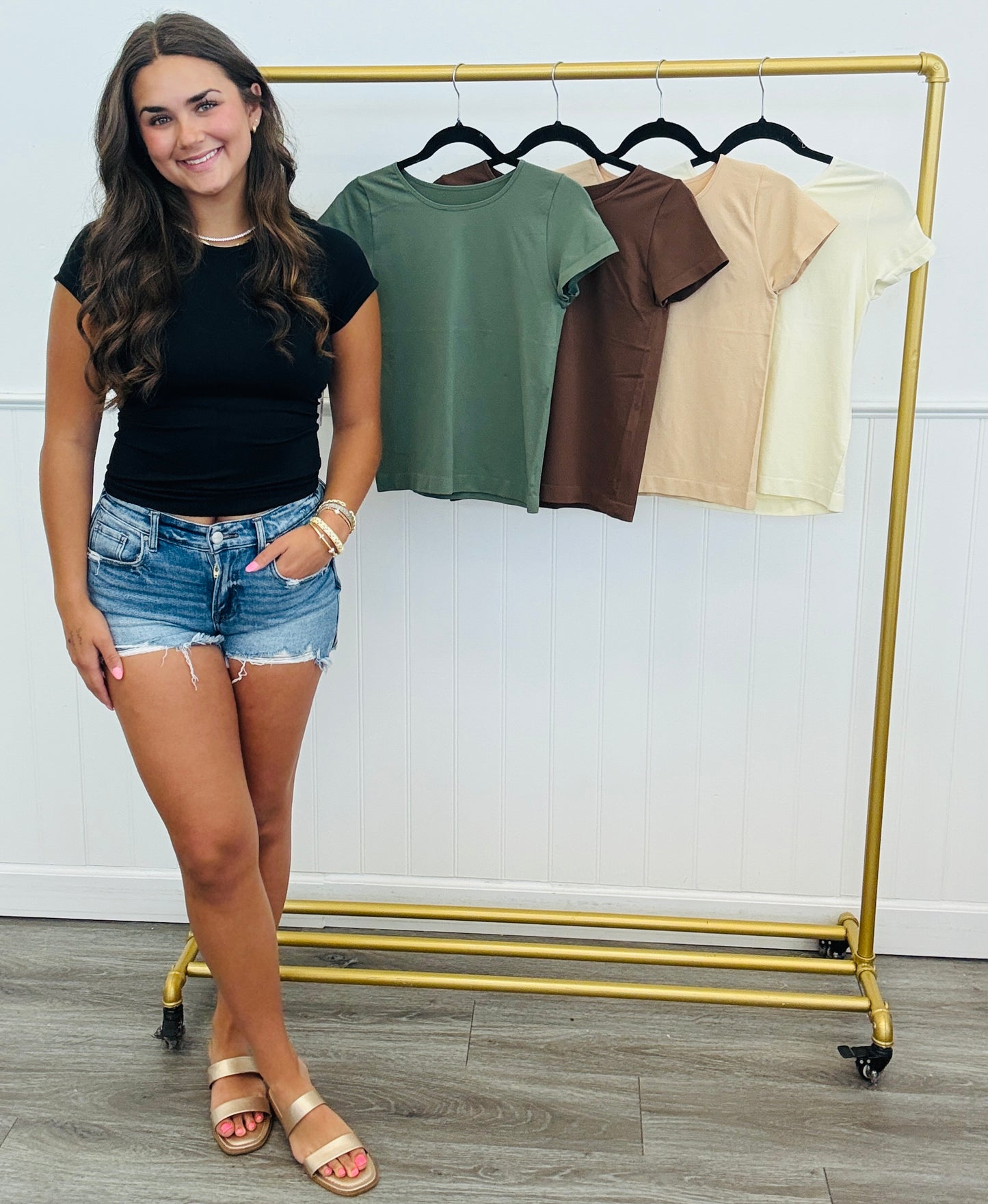 Smooth Feeling Solid Seamless Crew Neck Top (Reg & Plus)- 7 Colors