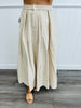 Oatmeal Oasis Pleated Maxi Skirt (Reg)