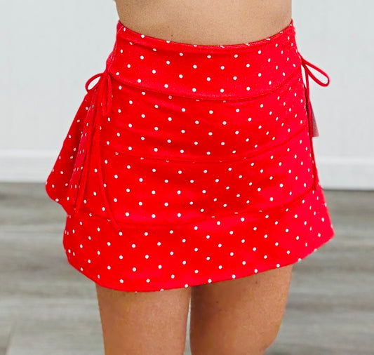 Red Polka Dot Active Skort (Reg.)