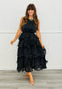 Shimmer Ruffle Tiered Sleeveless Maxi Dress (Reg. & Plus) - 3 Colors