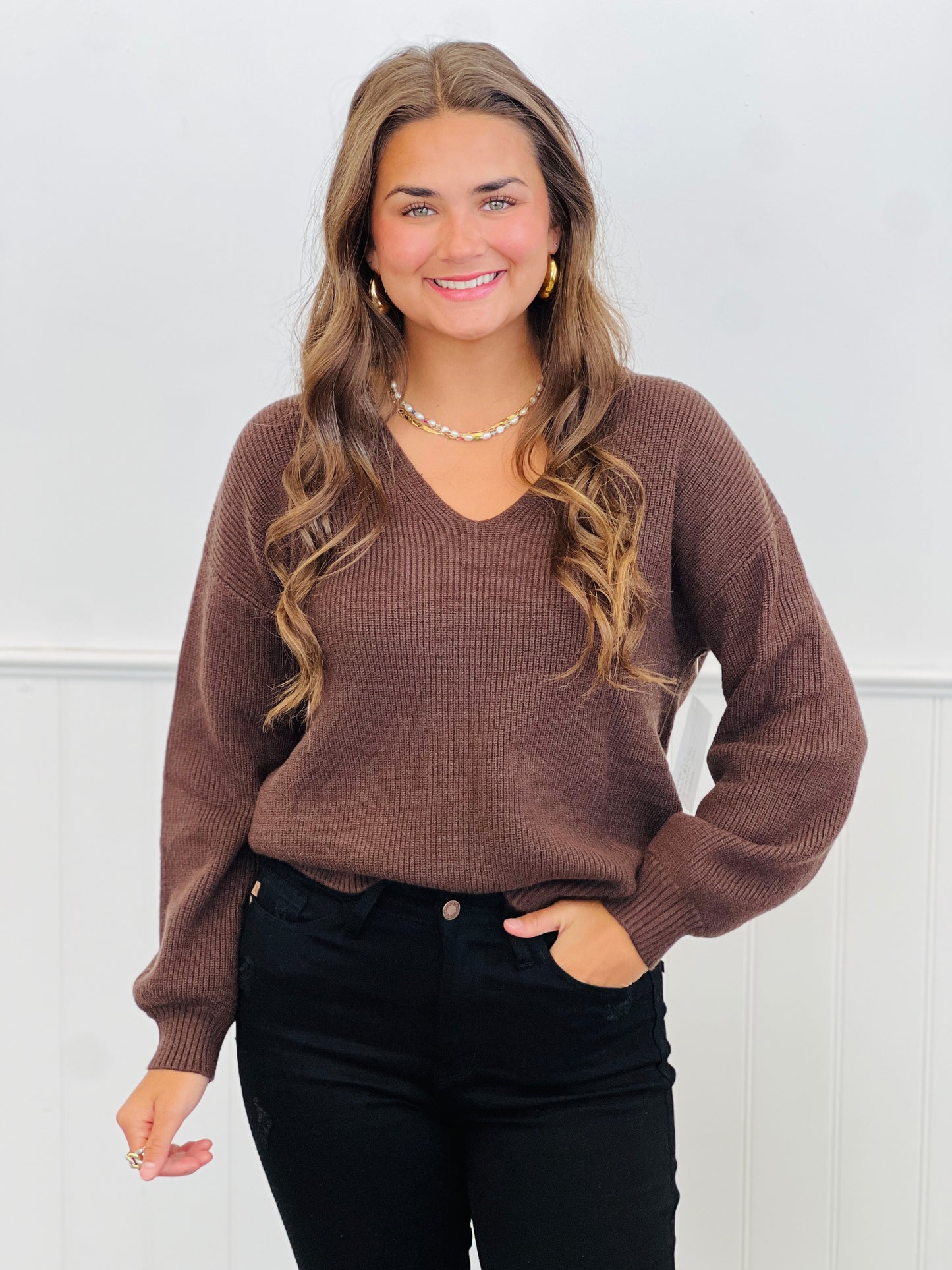 Back Bow Tie Sweater Knit Top (Reg.)-5 Colors