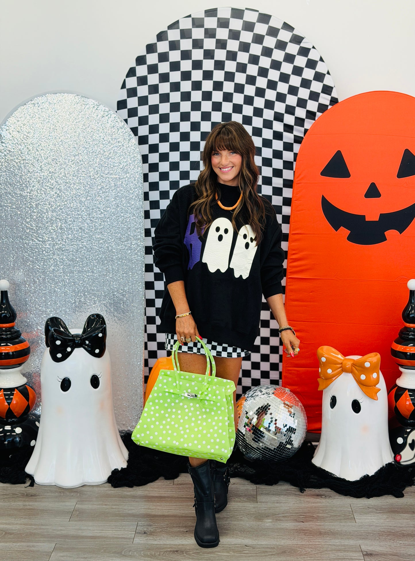 Black BOO Reversible Sweatshirt (Reg.)