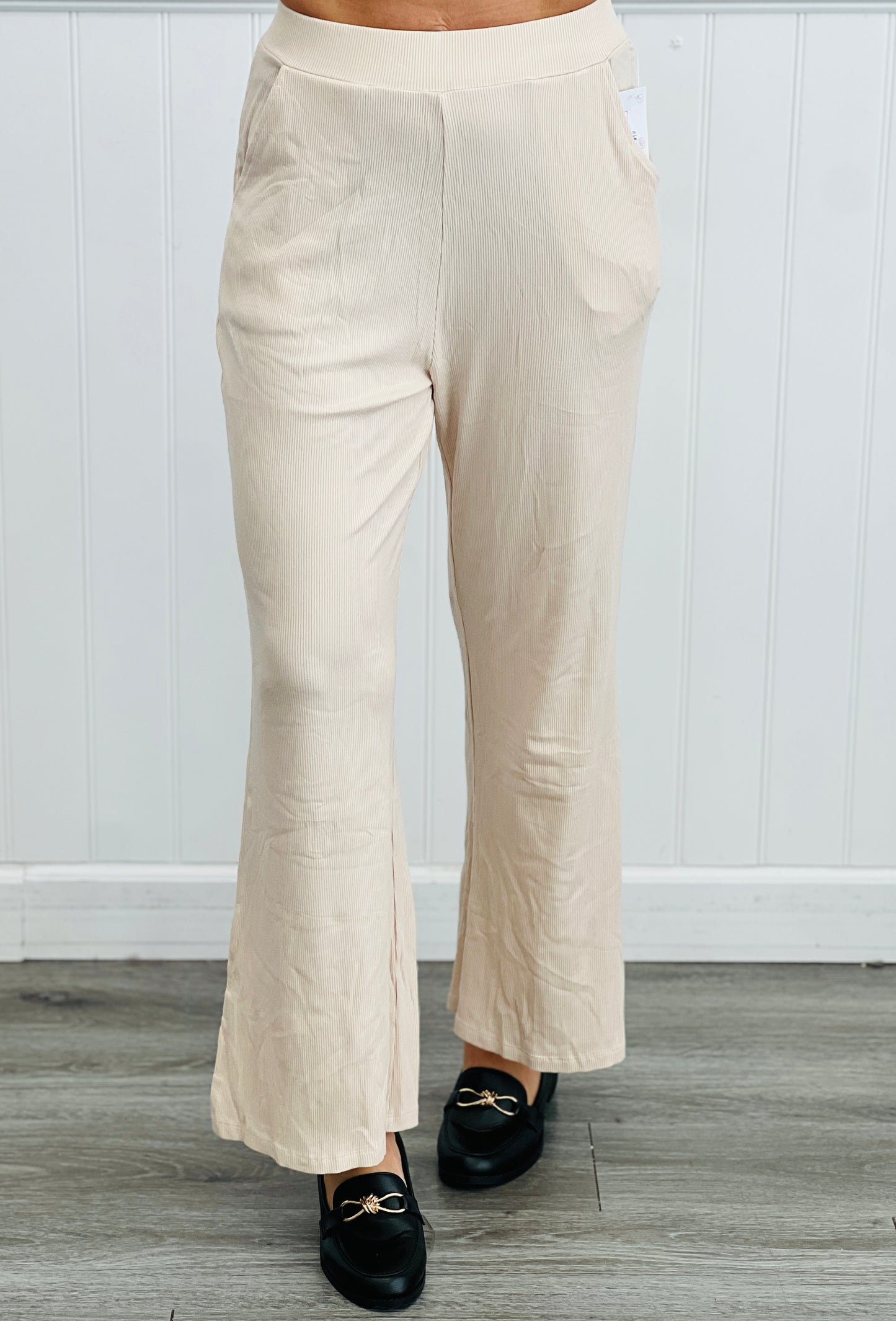 Ribbed Side Slits Lounge Pants (Reg. and Plus) - 3 Colors