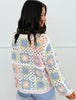 Crochet Granny Squares Button Up Cardigan (Reg.)