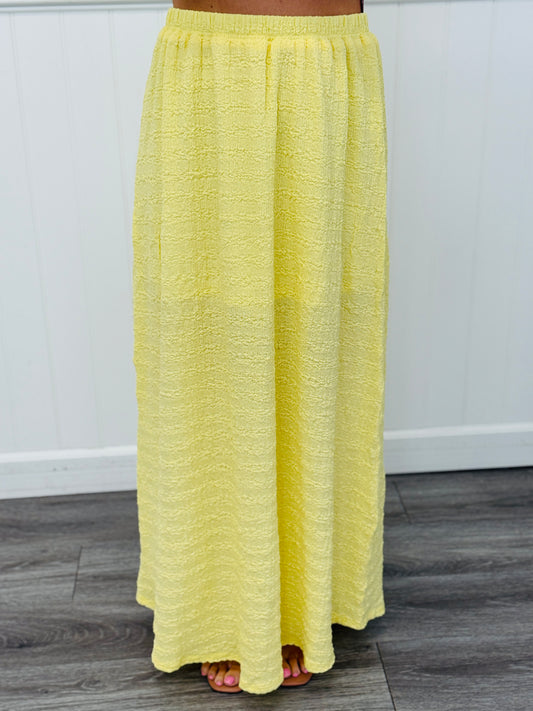 Yellow Maxi Skirt (Reg. and Plus)