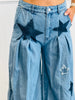 Mineral Washed Denim Star Pants (Reg & Plus)
