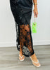 Black Faux Leather & Lace Tube Dress (Reg.)