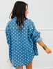 Vintage Wash Denim Polka Dot Shacket (Reg.)