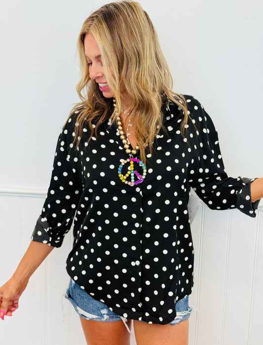 Polka Dot Kathryn Classic Button-Up (Reg. & Plus)