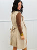 Faux Suede Longline Belted Vest (Reg & Plus)-3 Colors