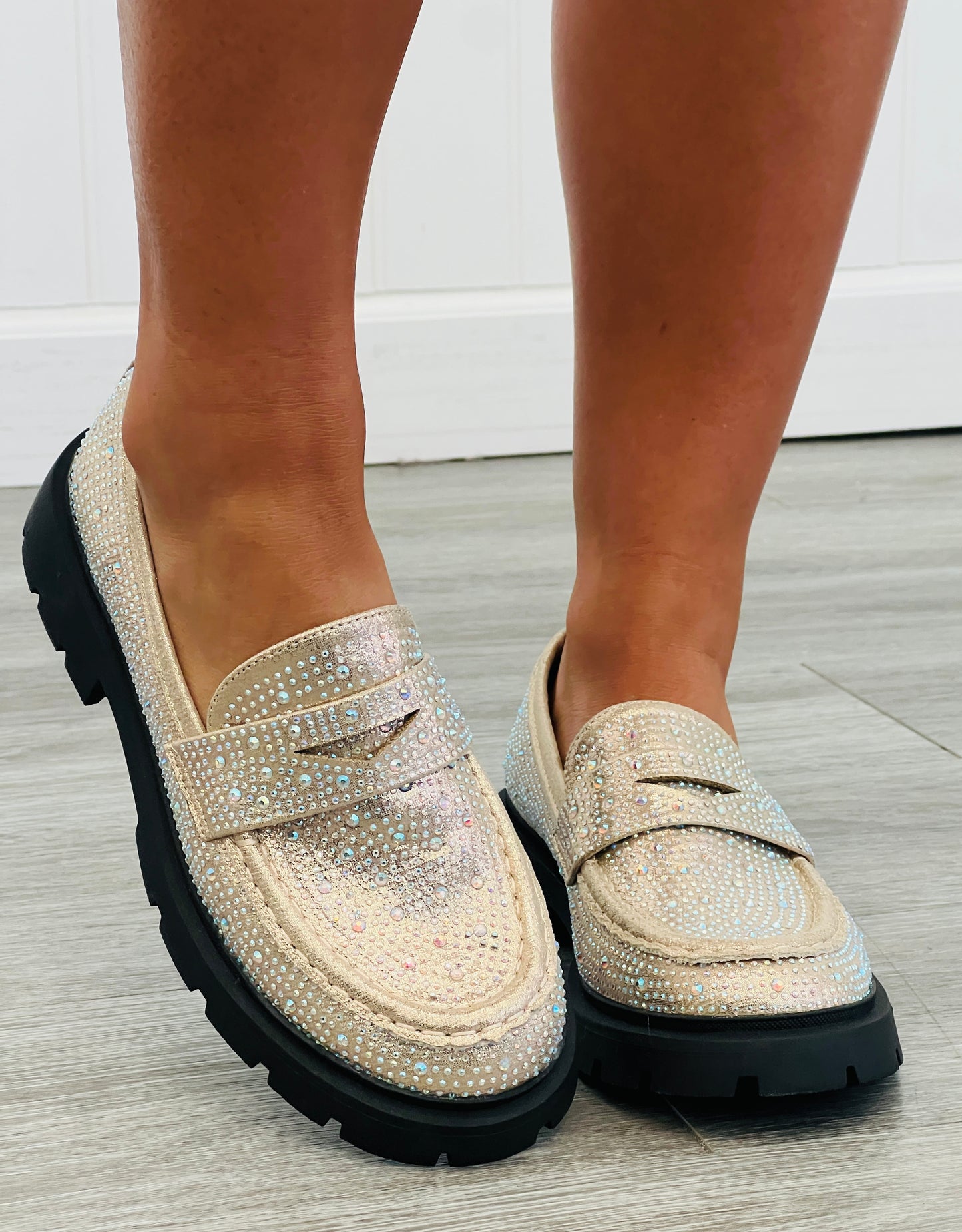 Champagne All That Glitters Loafers