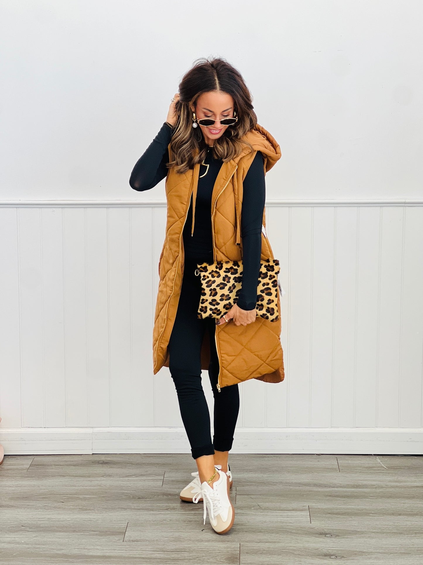 Quilted Longline Puffer Vest (Reg.)-3 Colors