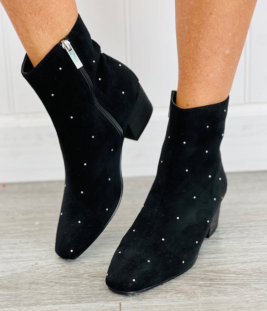 Corkys Such a Tease Black Faux Suede Boots