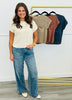 Chest Pocket Sweater Knit Top (Reg. and Plus) - 4 Colors