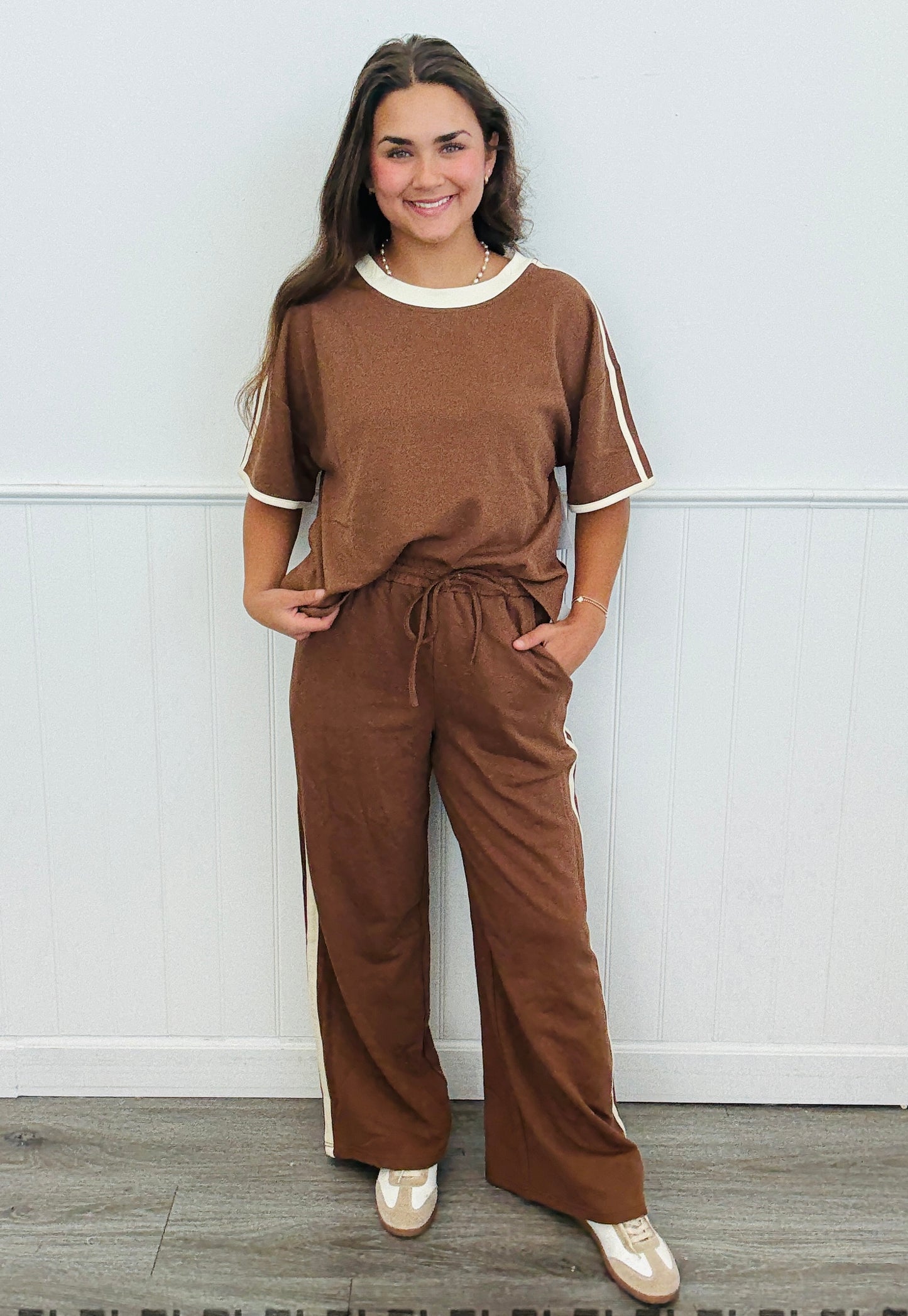 Brown French Terry Warm Up Pants (Reg.)
