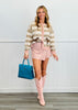 Pink Striped Horses Sweater Cardigan (Reg.)