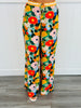 Orange Floral Pocket Pants (Reg. and Plus)