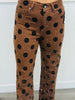 Brown Polka Dot Rhinestone Wide Leg Pants (Reg.)