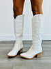 White Take A Stand Western Boots