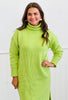 Lime Turtleneck Midi Sweater Dress (Reg & Plus)