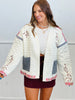 POL Quilted Embroidered Color Block Jacket (Reg.)-2 Colors