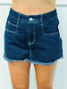 Denim Blue Contrast Stitch Mini Skort (Reg.)