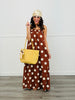 Brown Polka Dot Maxi Dress (Reg.)