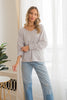 V-Neck Batwing Long Sleeve Top - 2 Colors