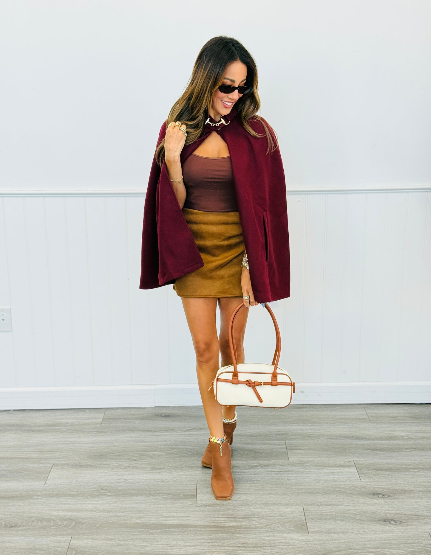 Burgundy Cape Coat (Reg.)