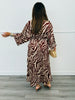 Wild Mirage Zebra Printed Midi Dress (Reg & Plus)
