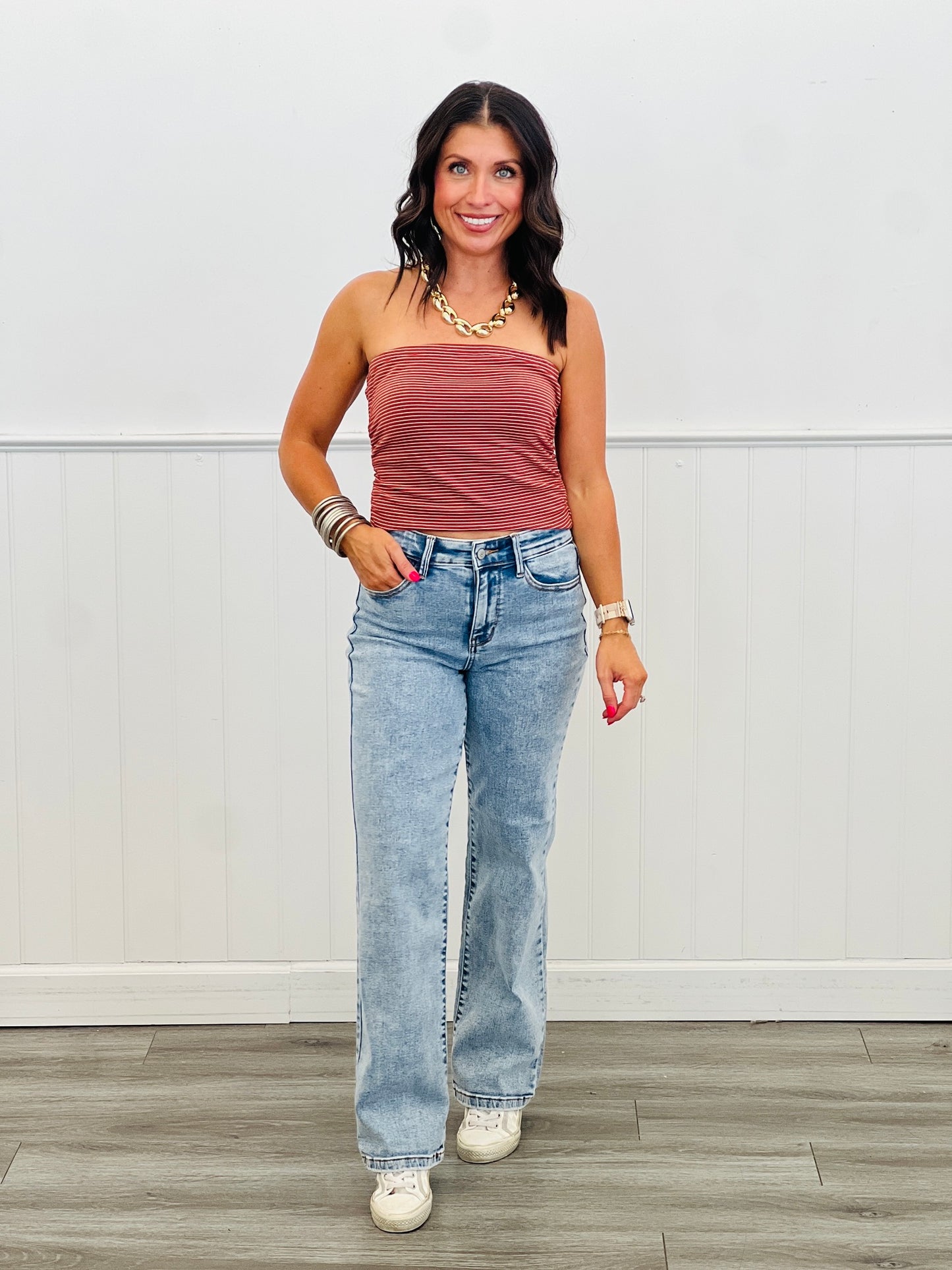 Judy Blue She's A Sensation Straight Jeans (Reg. and Plus)