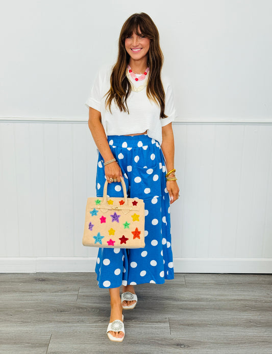 Azure Blue/White Polka Dot Pants (Reg & Plus)