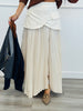 Chic Elegant Asymmetric Pleated Slit Skirt (Reg.)- 2 Colors