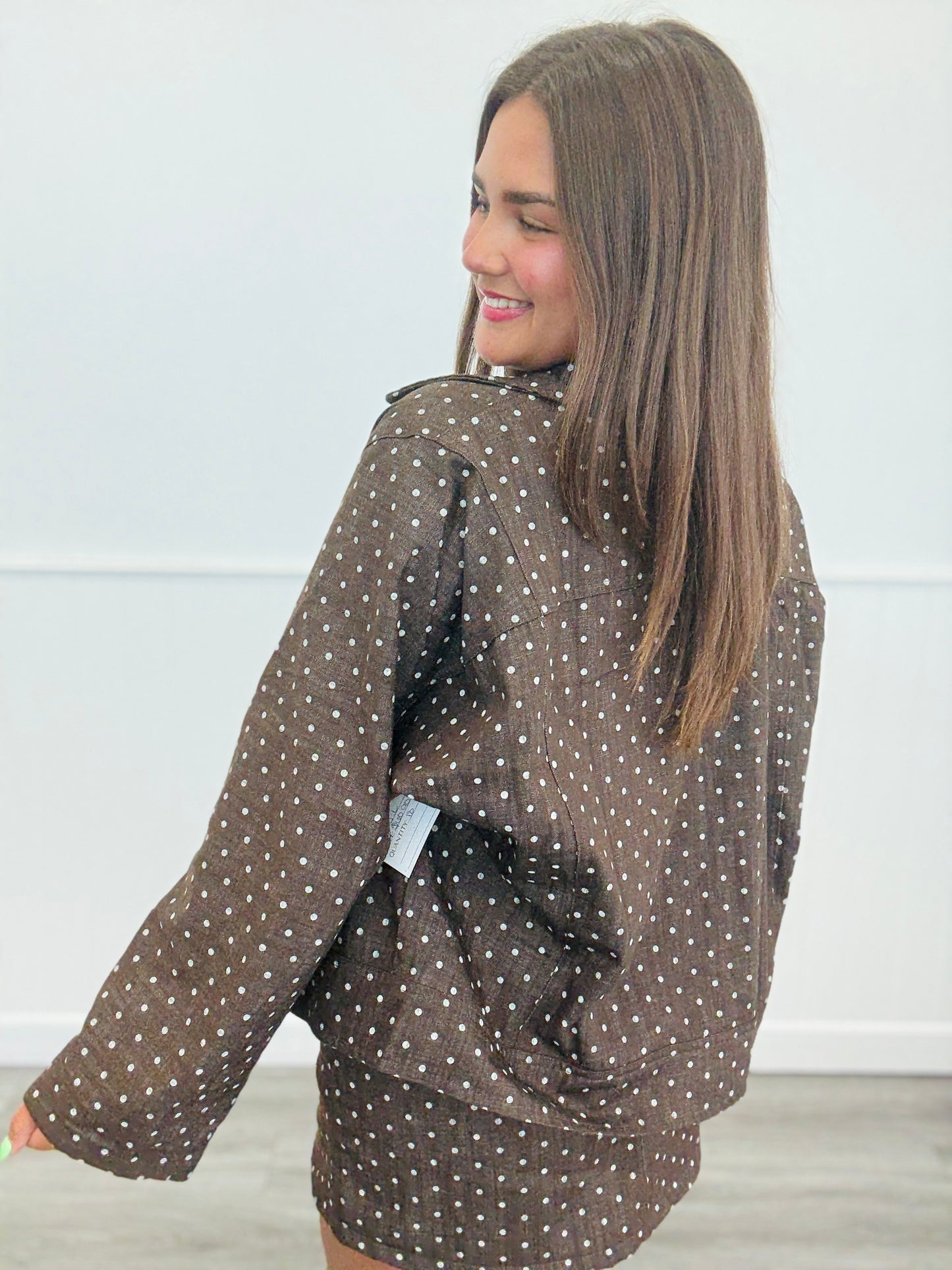 Espresso Polka Dot Jacket (Reg.)