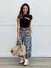 Washed Camo Crop Jogger Pants (Reg & Plus)