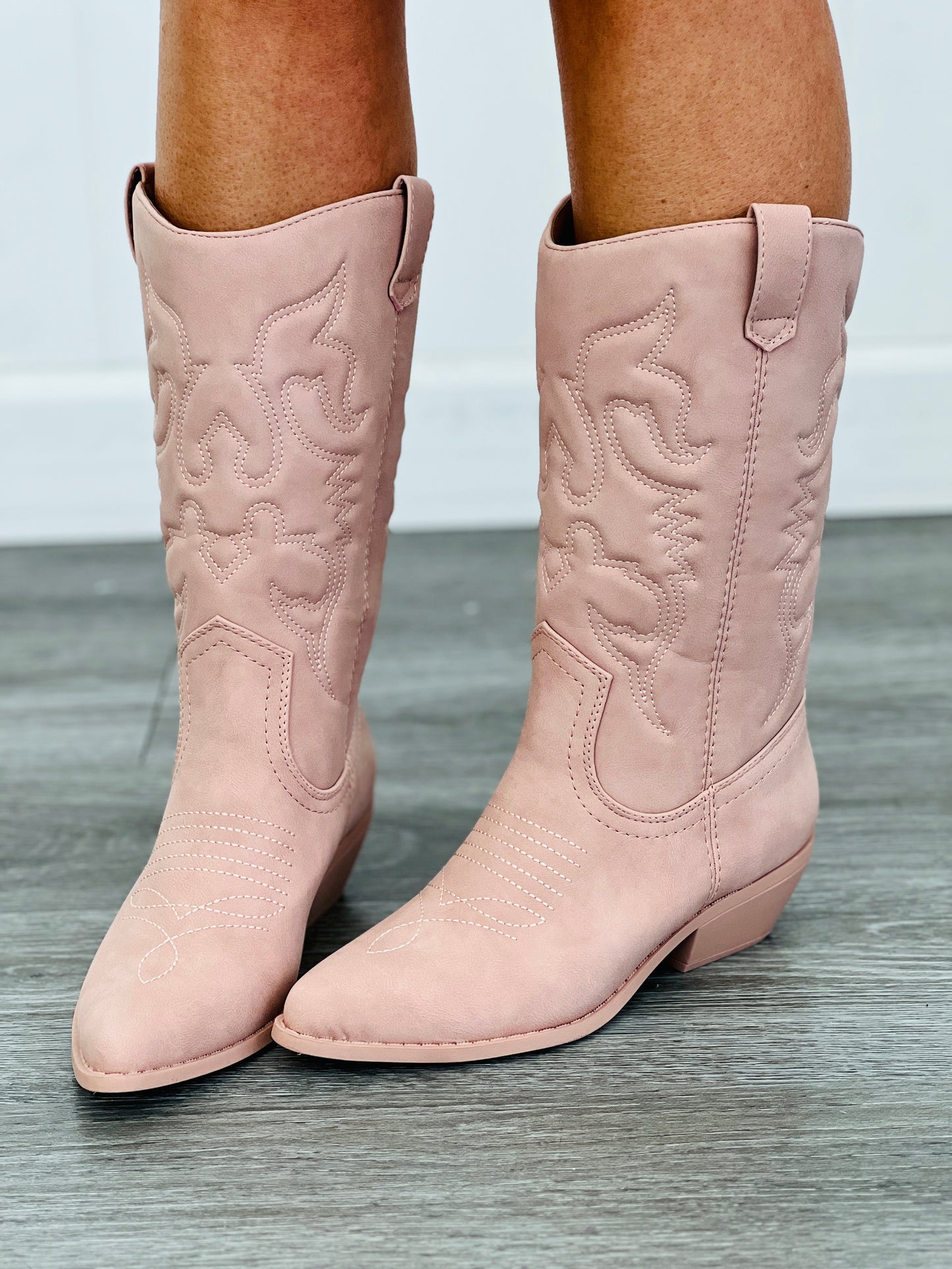 Pink Run It Back Western Boots