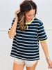 Specialty Striped Cotton Tee Shirt (Reg)-2 Colors
