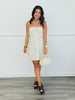 Oatmeal Polka Dot Halter Mini Dress (Reg.)