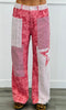 Pink/Red Power Patch Floral Pants (Reg & Plus)