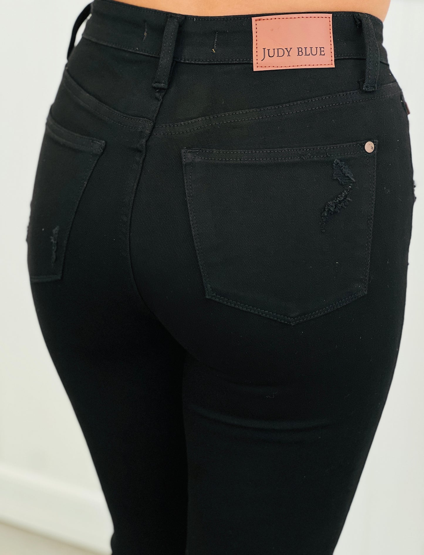 Judy Blue Black Raw Hem Skinny Jeans (Reg. and Plus)