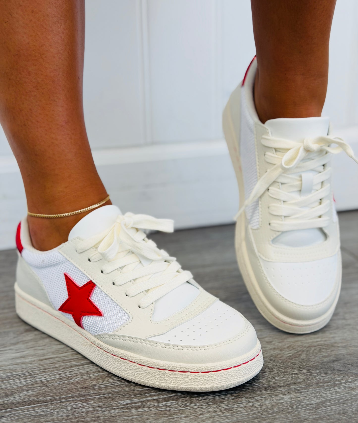 White/Red All-Star Energy Sneakers