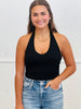 Halter V-Neck Bodysuit (Reg.)-2 Colors
