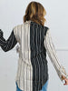 Striped Color Block Button Down Top (Reg.)