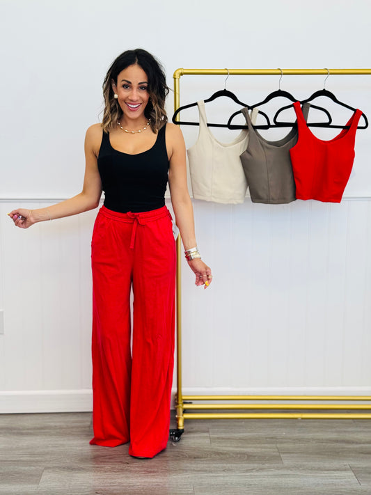 Nylon Ribbed Tank Top (Reg. and Plus) - 4 Colors