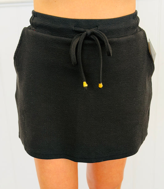 Black Well Loved Ribbed Skort (Reg. & Plus)