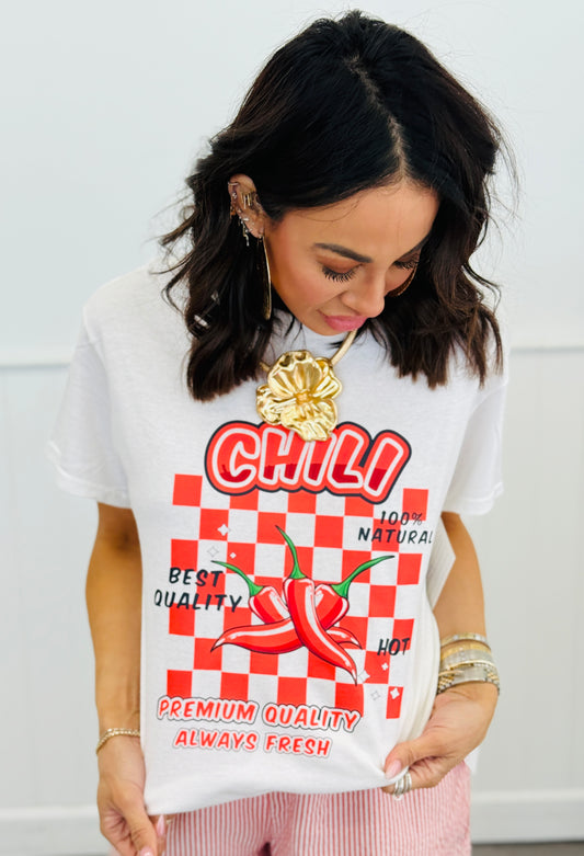 White Chili Pepper Graphic Tee (Reg.)