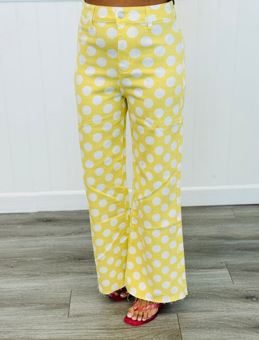 Yellow Polka Dot Denim Pants (Reg.)