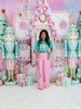 Mint Nutcrackers Puff Sleeve Top (Reg. and Plus)