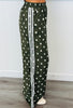 Olive Polka Dot Side Striped Jacket & Pants Set (One Size)