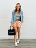 Checkered Print Pull On Shorts (Reg & Plus)